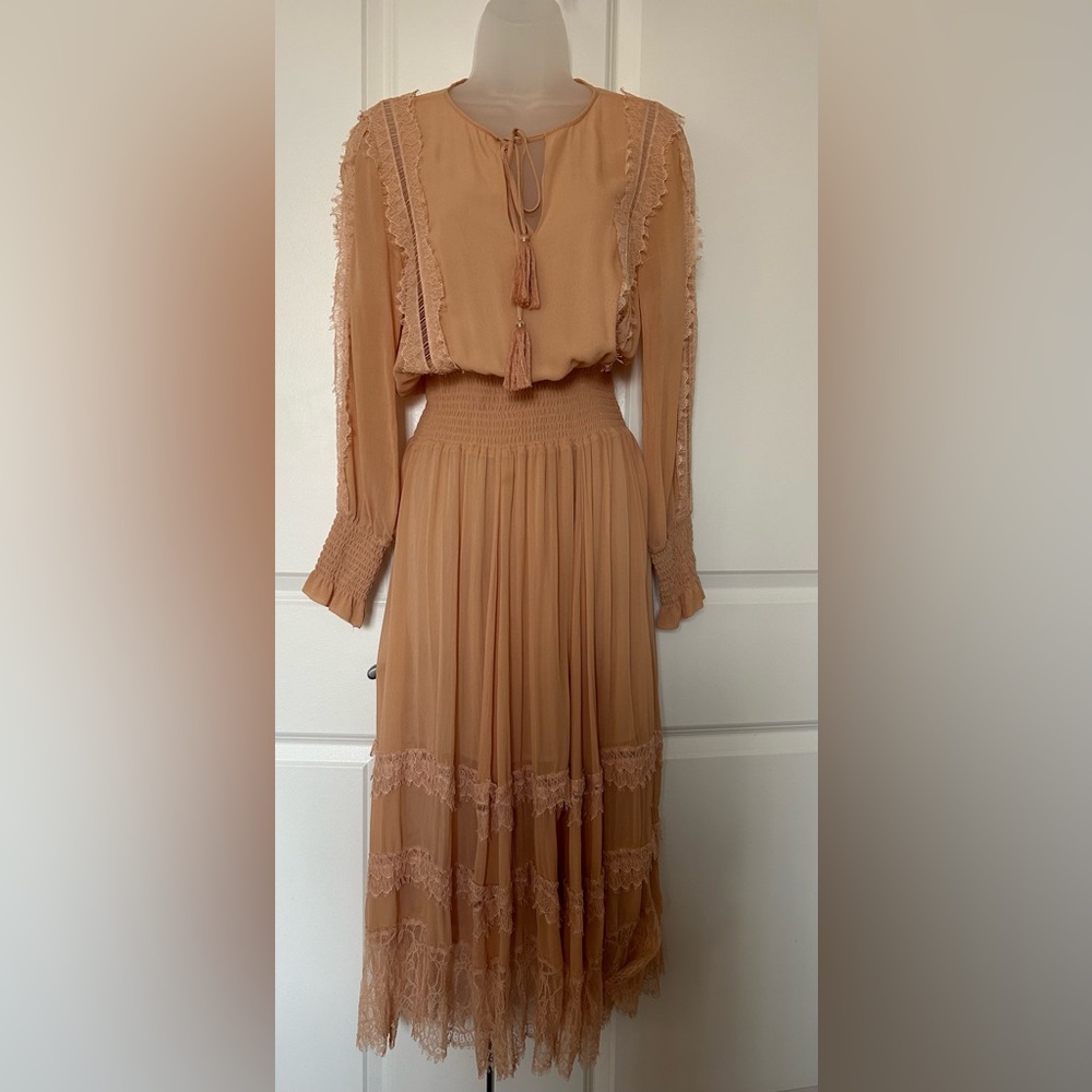 Elegant Tan LoveShackFancy Dress